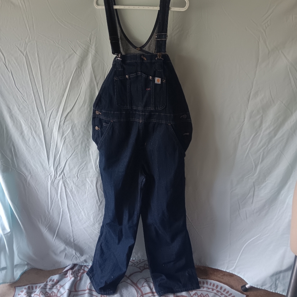 CARHART Dark Blue Denim Overalls